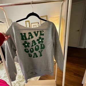 Cute trendy cut graphic sweatshirt-XL